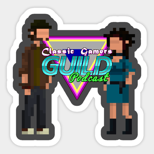 Classic Gamers Guild Podcast Paul & Anna Logo Sticker by ThePhantomFellows